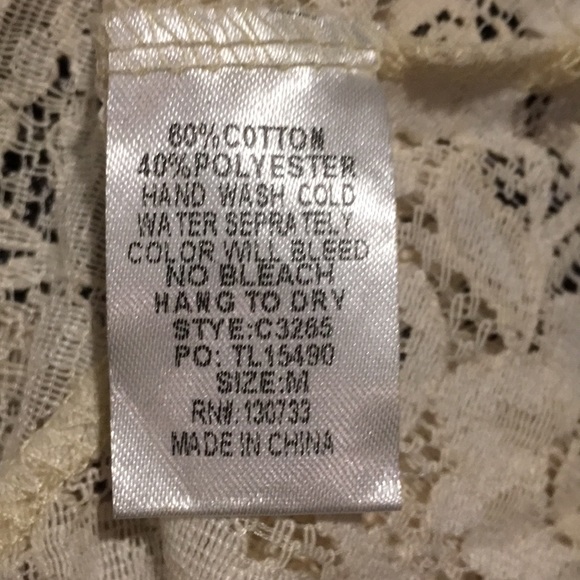 NWT Umgee M Black Grey Ivory w/ lace trim - Picture 6 of 6